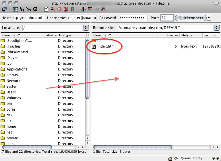 FileZilla screen 4